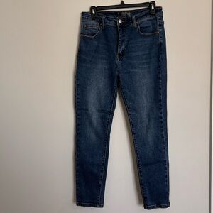 Monkey Ride Dark Blue Women's Skinny Jeans